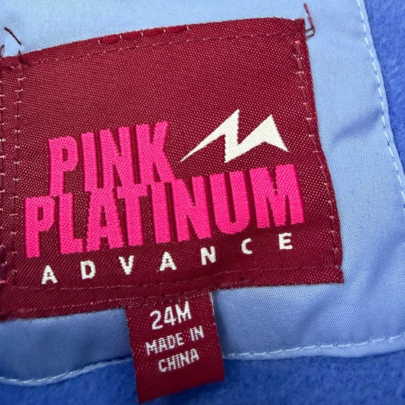 purple Pink Platinum girls' snowmobile snowsuit size 24mos - Picture 5 of 9